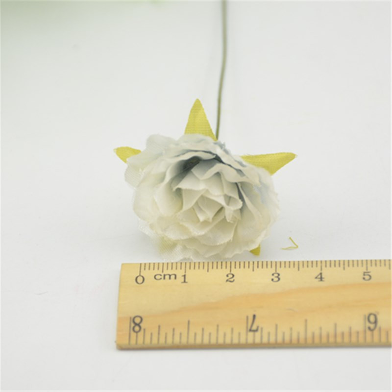 6gab. Jaunums Mini Retro Silk Mini Rose Mākslīgo ziedu galvu pušķis kāzu dekorēšanai DIY dāvanu amatniecības zieds