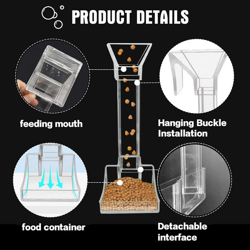 Хранилка за подводни риби Хранилка за аквариум Хранилка за скариди 15 см акрилна тръба за инструменти за хранене и вендуза Дропшиппинг