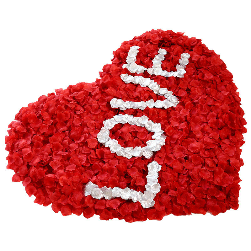 500/1000 vienetų šilko dirbtiniai rožių žiedlapiai Dirbtinės gėlės netikri žiedlapiai Valentino dienos vestuvių vakarėliui dekoruoti „pasidaryk pats“ gėlės