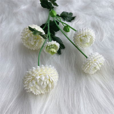 5 Fej/ág Gyönyörű tavaszi százszorszép virág Esküvői fotó stúdió fotózás kellékek nappali dekoráció flores mesterséges