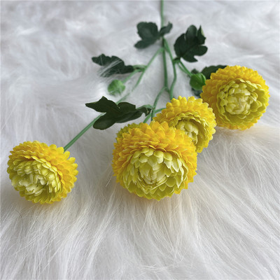 5 Fej/ág Gyönyörű tavaszi százszorszép virág Esküvői fotó stúdió fotózás kellékek nappali dekoráció flores mesterséges