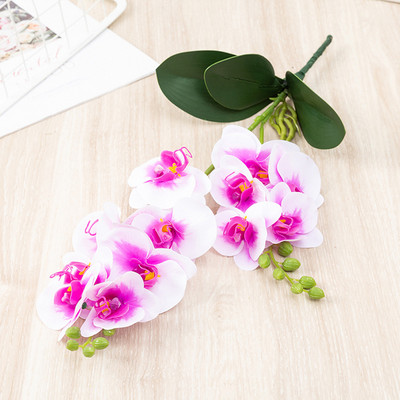 Latex valódi érintés mesterséges phalaenopsis virág fehér pillangó orchidea hamis virág otthoni partira esküvői barkács dekoráció Flores