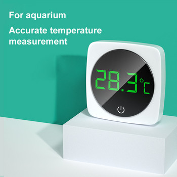 Аквариум Самозалепващ се термометър LCD Цифров аквариум Мини термометри Монитор с голям екран Терариум Измервател на температурата 0-60 ℃