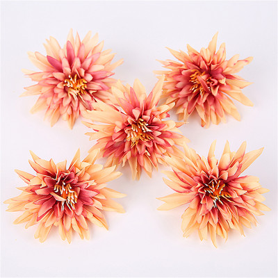 10/20 gab. Mākslīgā zīda krizantēmas ziedu galviņas Viltus ziedi matu aksesuāriem Pušķu veidošana Kāzu ballīšu rotājumi