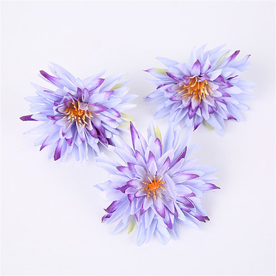 10/20 gab. Mākslīgā zīda krizantēmas ziedu galviņas Viltus ziedi matu aksesuāriem Pušķu veidošana Kāzu ballīšu rotājumi