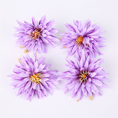 10/20 gab. Mākslīgā zīda krizantēmas ziedu galviņas Viltus ziedi matu aksesuāriem Pušķu veidošana Kāzu ballīšu rotājumi