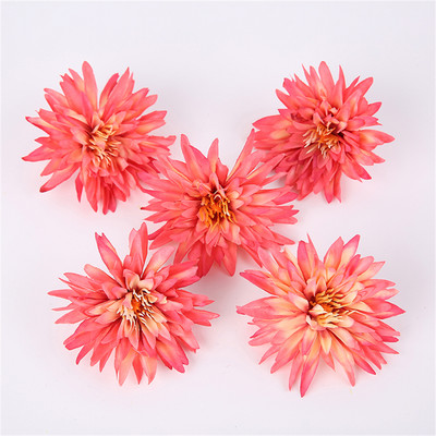 10/20 gab. Mākslīgā zīda krizantēmas ziedu galviņas Viltus ziedi matu aksesuāriem Pušķu veidošana Kāzu ballīšu rotājumi