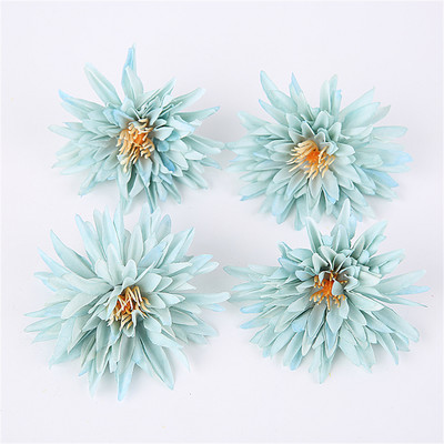 10/20 gab. Mākslīgā zīda krizantēmas ziedu galviņas Viltus ziedi matu aksesuāriem Pušķu veidošana Kāzu ballīšu rotājumi