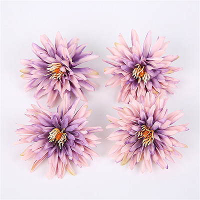 10/20 gab. Mākslīgā zīda krizantēmas ziedu galviņas Viltus ziedi matu aksesuāriem Pušķu veidošana Kāzu ballīšu rotājumi