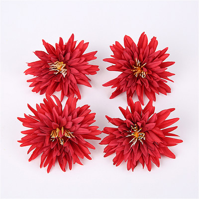 10/20 gab. Mākslīgā zīda krizantēmas ziedu galviņas Viltus ziedi matu aksesuāriem Pušķu veidošana Kāzu ballīšu rotājumi