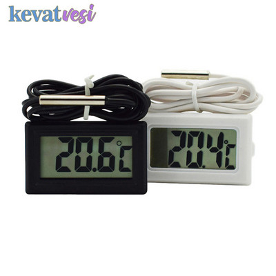 Водоустойчив LCD цифров термометър аквариум електронен прецизен инструмент за измерване на температурата в аквариума сензор за вътрешна температура