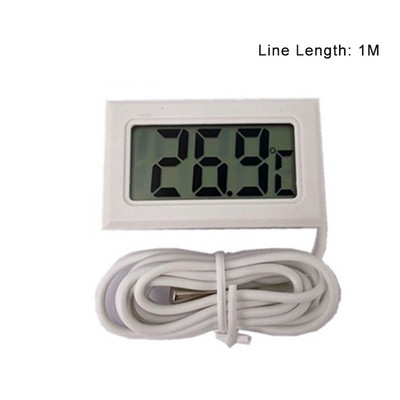 Ūdensizturīgs LCD digitālais termometrs akvārija elektroniskais precīzijas zivju tvertnes temperatūras mērīšanas rīks iekštelpu temperatūras sensors