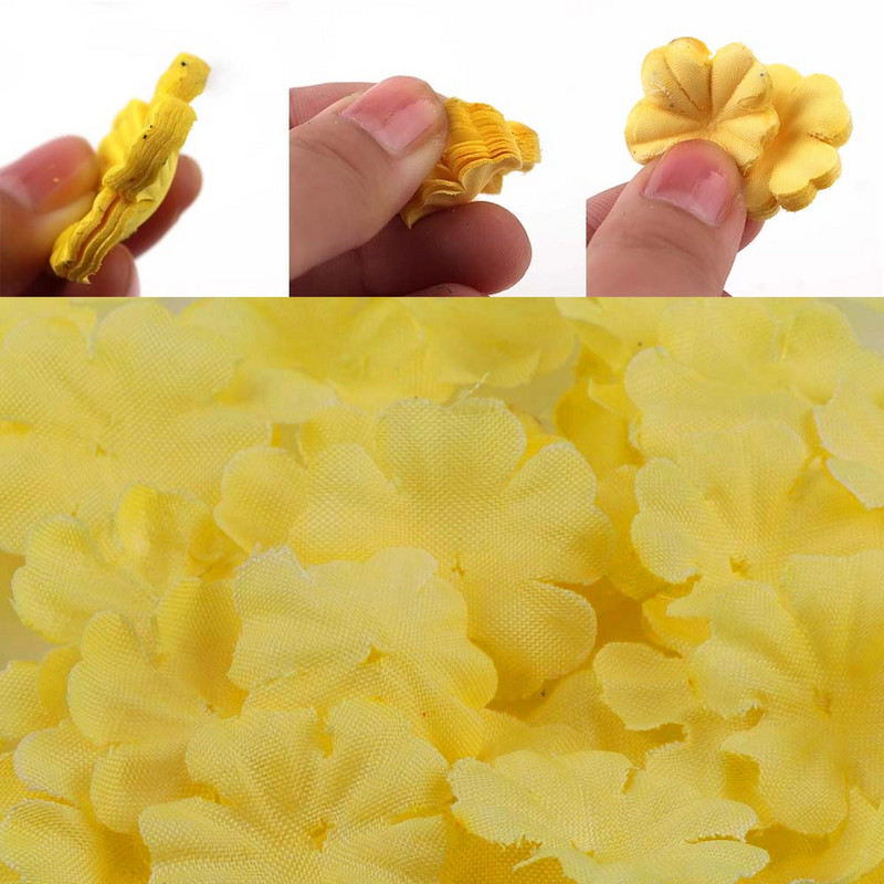 500db Színes Művirágok Szirom Levél Selyem Esküvői Otthoni dekorációra Barkácsolás Scrapbooking Flores Kiegészítők Növényi díszek