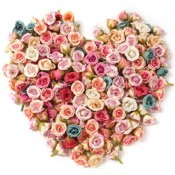 50 бр. 2 см мини роза изкуствени цветя глави за домашен декор сватбена украса фалшиви цветя направи си сам венец лексикон подаръци аксесоар