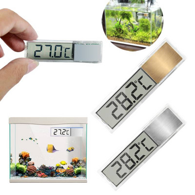 Akvārija termometrs elektroniskais LCD digitālais zivju tvertņu temperatūras mērījums zivju tvertņu temperatūras mērītājs portatīvie akvārija piederumi