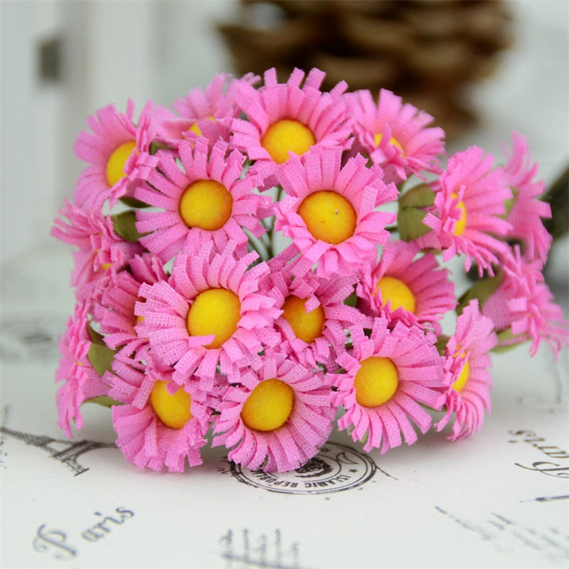 10 vnt. Pigi mini dirbtinė rožių šilko margučių gėlių puokštė namų vestuvių dekoravimui „pasidaryk pats“ iškarpų knygos vainikas netikros gėlės