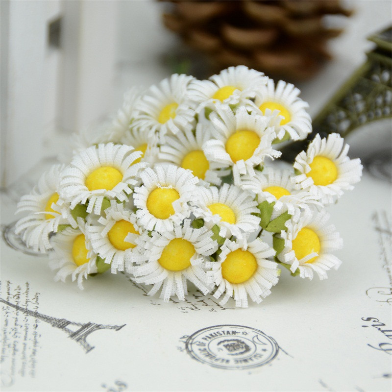 10 vnt. Pigi mini dirbtinė rožių šilko margučių gėlių puokštė namų vestuvių dekoravimui „pasidaryk pats“ iškarpų knygos vainikas netikros gėlės