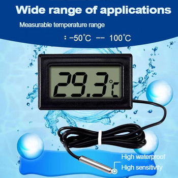 Μίνι θερμόμετρο ενυδρείου Εργαλεία μέτρησης θερμοκρασίας ακριβείας αξεσουάρ δεξαμενής ψαριών Ψηφιακό θερμόμετρο LCD για ενυδρείο