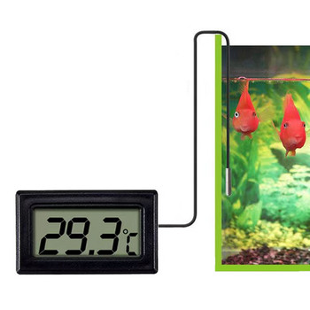 Термометър за мини аквариум Прецизни инструменти за измерване на температура Аксесоари за аквариум LCD цифров термометър за аквариум