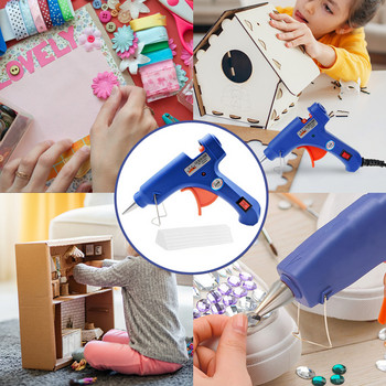 20 W karstās kausēšanas līmes pistoles elektroinstruments ar 10 gab 7 mm līmes stienīšiem, daudzfunkcionāls karstuma temperatūras rīks, elektriskā karstuma temperatūras pistole