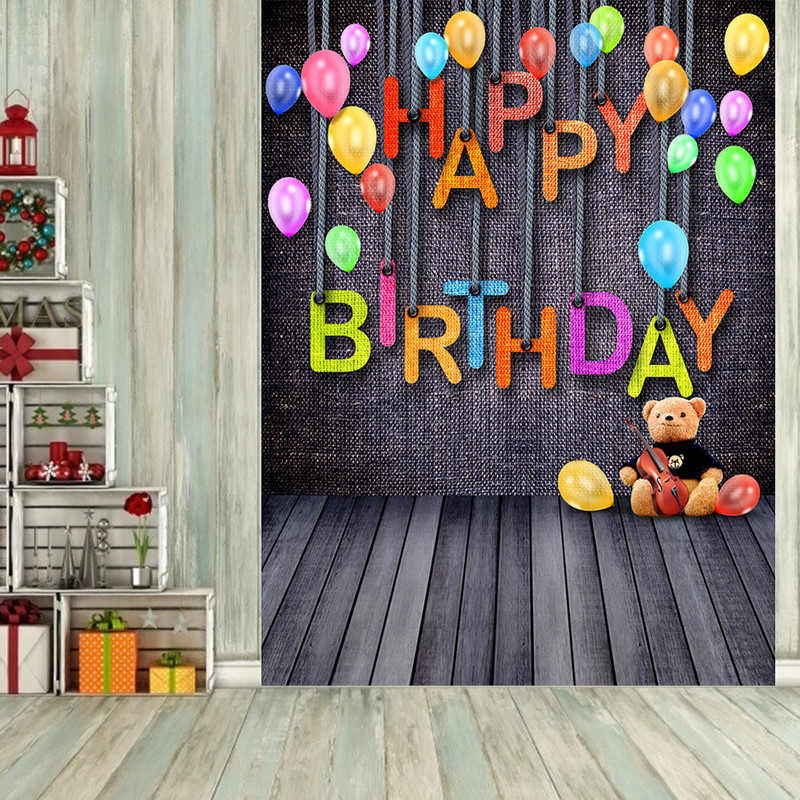 Születésnapi háttér fényképes Születésnapi Képernyő Háttér Asztalterítő Családi dekoratív kiegészítők