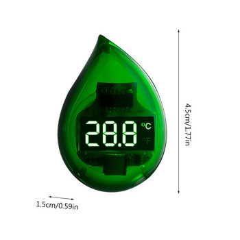 594C Аквариумен термометър Цифрови рибки за аквариум Термометри LED за сензорен екран Прилепване извън резервоара 0-99 ℃ Температура