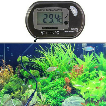 Водомер Термометър LCD Цифров аквариум Влечуго Аквариум Температура със сонда Сензор Плувен басейн Хладилник Риба