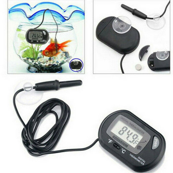 Водомер Термометър LCD Цифров аквариум Влечуго Аквариум Температура със сонда Сензор Плувен басейн Хладилник Риба