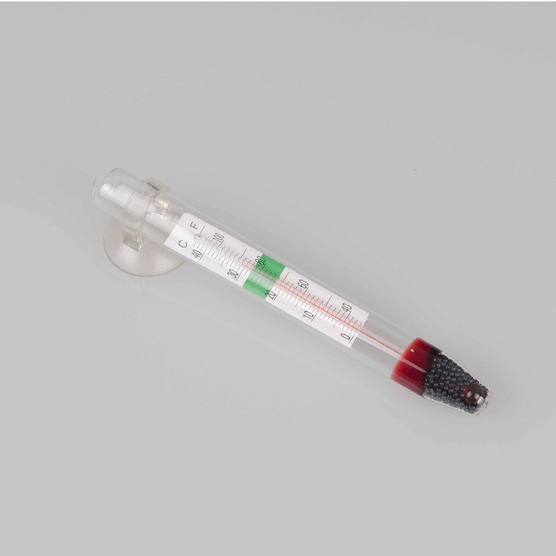 Stikla mērītājs akvārija zivju tvertnes stikla ūdens temperatūras termometrs ar jauku piesūcekni 1 gab.