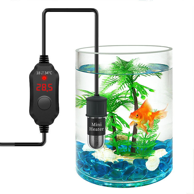 Jauninājums 10 W mini akvārija zivju tvertņu sildītājs USB ūdens sildīšanas stieņa drošība zemūdens termostata sildītājs ar regulējamu temperatūru