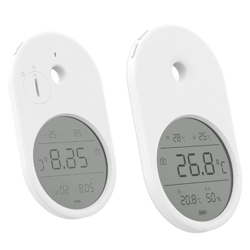 Trīs vienā elektroniskais akvārija ūdens termometrs higrometrs LCD digitālais ūdens temperatūras mērīšanas rīks ar zondi zivju tvertnei