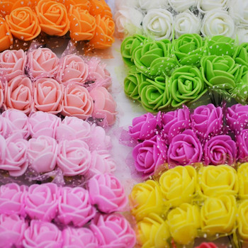 12 ΤΕΜ/Παρτίδα Τεχνητό Λουλούδι Μικρά Μούρα Στήμονας Σύρμα Στέλεχος/Φύλλα Γάμου DIY Τριαντάφυλλα στεφάνι Τεχνητό λουλούδι