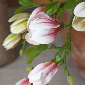 SunMade Fall Pastoral Magnolia Bud Branch Latex Τεχνητά Λουλούδια Διακόσμηση Γάμου σπιτιού Διακόσμηση σαλονιού Flores Artificales