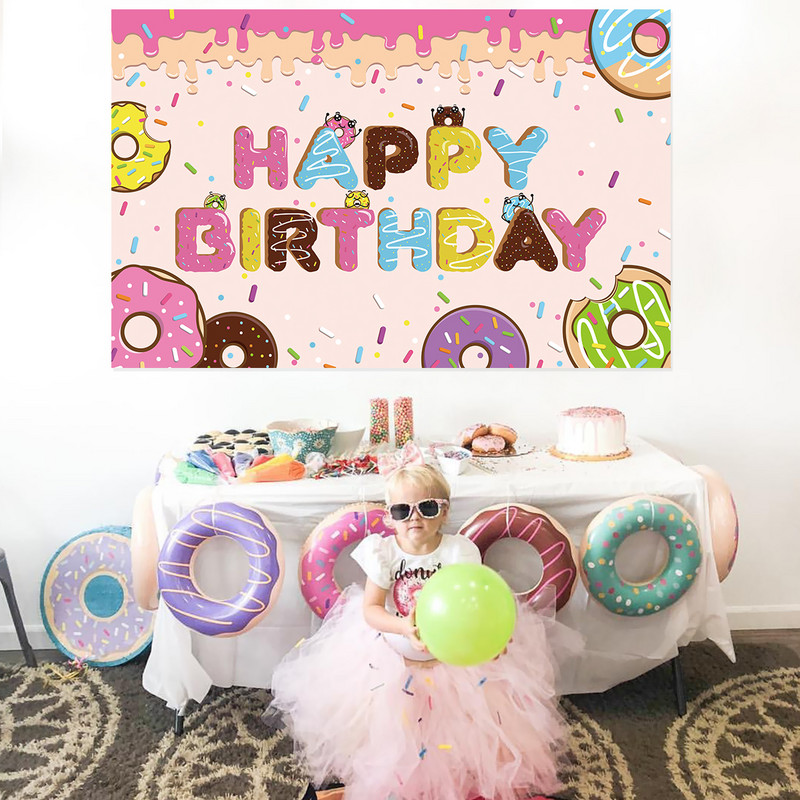 Mocsicka Sweet Donuts fotózás háttér újszülött portré fotó egy születésnapi buli Háttér dekorációs kellékek gyerekeknek