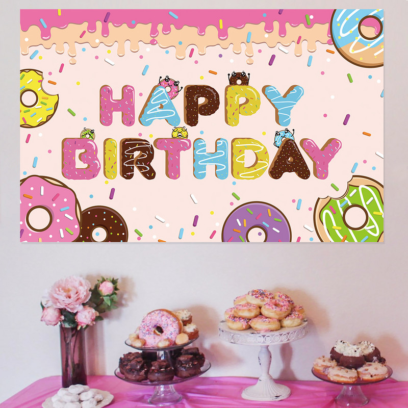 Mocsicka Sweet Donuts fotózás háttér újszülött portré fotó egy születésnapi buli Háttér dekorációs kellékek gyerekeknek