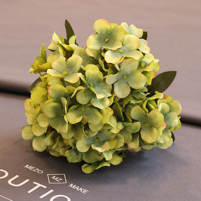 Zaļie mākslīgie ziedi Peonija tējas roze rudens zīda viltoti ziedi dzīvojamās istabas mājas dārzam kāzu dekorēšanai