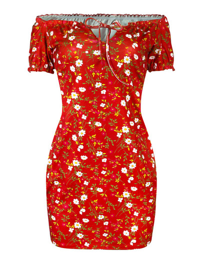 ZJFZML ZZ Liela izmēra Super-īsas Bodycon Kleitas Sieviešu Apģērbs 2022 Vintaqge Off The Plections Ruffles Slash Neck Robe Femme