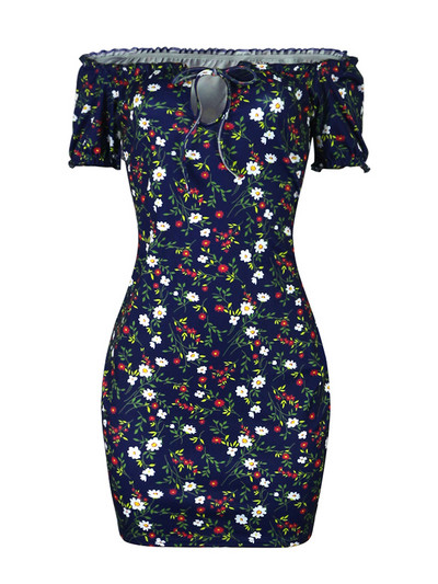 ZJFZML ZZ Liela izmēra Super-īsas Bodycon Kleitas Sieviešu Apģērbs 2022 Vintaqge Off The Plections Ruffles Slash Neck Robe Femme