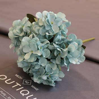 1 μπουκέτο μπλε τεχνητά λουλούδια Παιώνια Τσάι τριαντάφυλλο Φθινοπωρινό μεταξωτό ψεύτικα λουλούδια για DIY Σαλόνι Σπίτι Κήπος Διακόσμηση γάμου