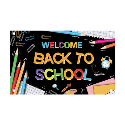 Laipni lūdzam atpakaļ skolā Reklāmkarogs Pirmā skolas diena Fona kolāžas reklāmkarogs Liels pirmās skolas dienas fotogrāfijas fons klasē