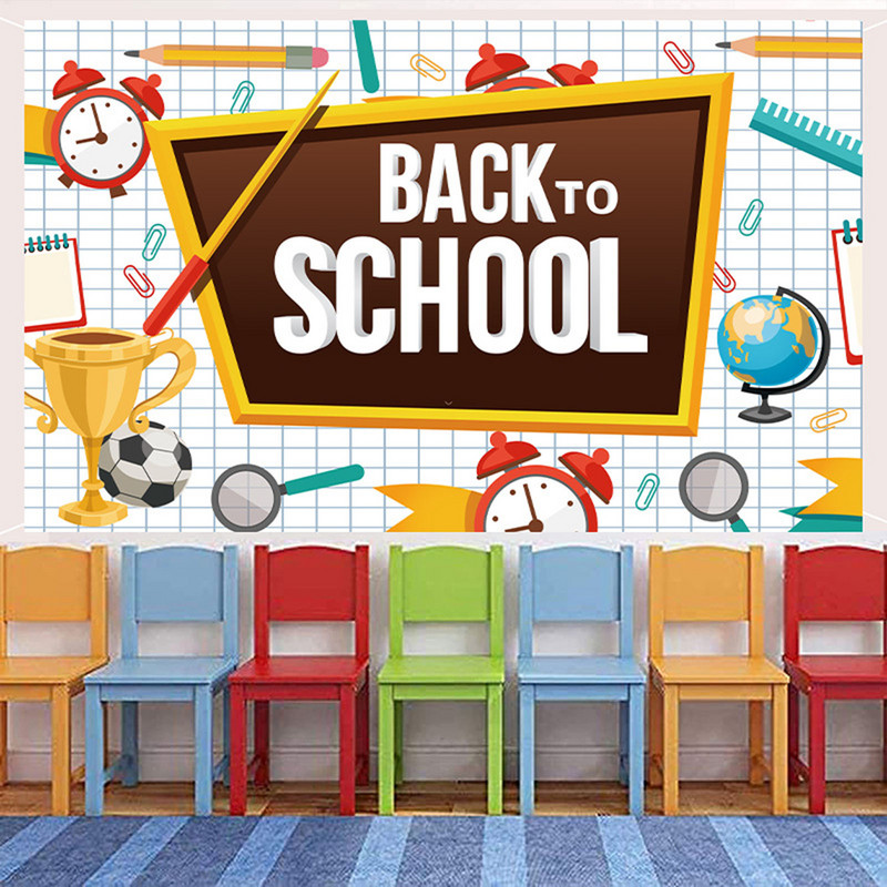 Laipni lūdzam atpakaļ skolā Reklāmkarogs Pirmā skolas diena Fona kolāžas reklāmkarogs Liels pirmās skolas dienas fotogrāfijas fons klasē