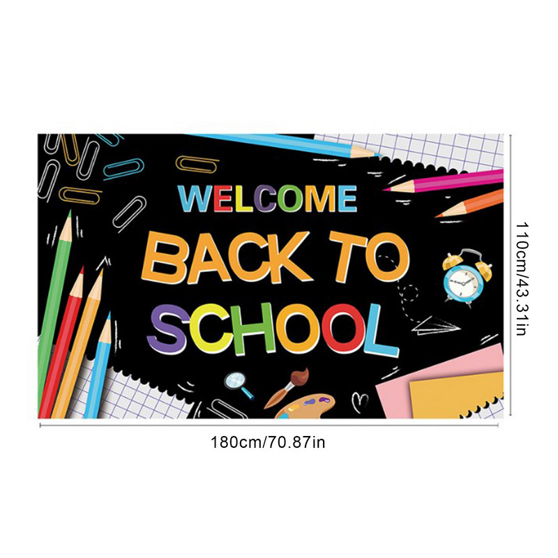 Laipni lūdzam atpakaļ skolā Reklāmkarogs Pirmā skolas diena Fona kolāžas reklāmkarogs Liels pirmās skolas dienas fotogrāfijas fons klasē
