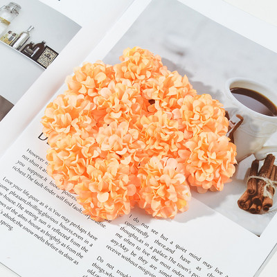 10 gab. 4cm Candy Ball Zīda hortenzijas mākslīgās plūsmas galviņas mājas kāzu dekorēšanai Ziemassvētku DIY vainags amatniecība viltoti ziedi