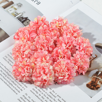 10 gab. 4cm Candy Ball Zīda hortenzijas mākslīgās plūsmas galviņas mājas kāzu dekorēšanai Ziemassvētku DIY vainags amatniecība viltoti ziedi