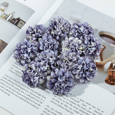 10 gab. 4cm Candy Ball Zīda hortenzijas mākslīgās plūsmas galviņas mājas kāzu dekorēšanai Ziemassvētku DIY vainags amatniecība viltoti ziedi