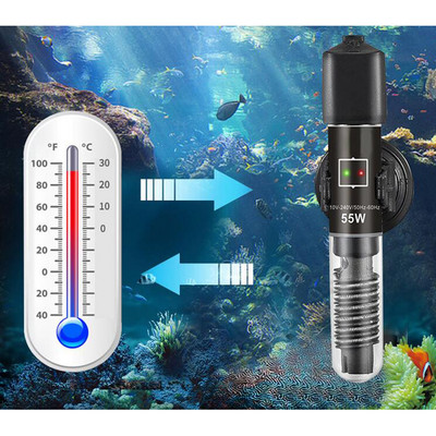 Καλάμι 25W/50W Fish Tank Heating Rod 26 Degrees Pond Heat Rod for Saltwater Freshwater Turtle Tanks Thermostat Mini Heater Aquarium