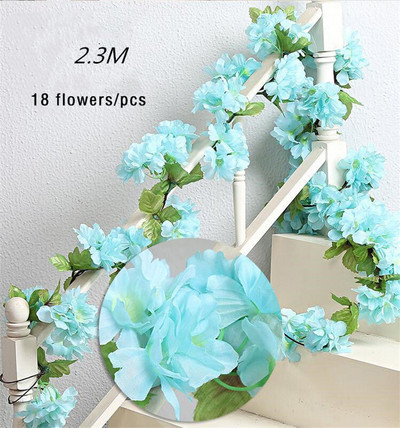 180 cm kunstlik Wisteria lilled taim viinapuu vanik pulmakaunistusteks Ruumikaare lillekujundus Võlts Sakura kodupeokaunistus