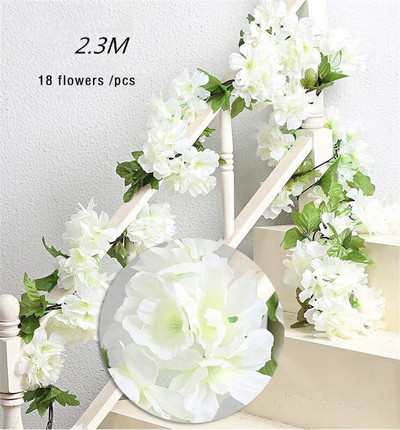 180 cm kunstlik Wisteria lilled taim viinapuu vanik pulmakaunistusteks Ruumikaare lillekujundus Võlts Sakura kodupeokaunistus