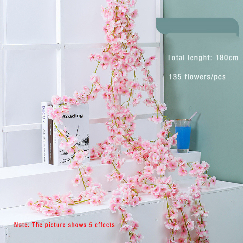 180 cm kunstlik Wisteria lilled taim viinapuu vanik pulmakaunistusteks Ruumikaare lillekujundus Võlts Sakura kodupeokaunistus