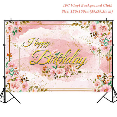 Rozā tauriņa dzimšanas dienas foni meiteņu ballīšu dekorēšanai, rekvizīti bērniem, bērnu duša, fotogrāfija, fons, tauriņu dekorēšana